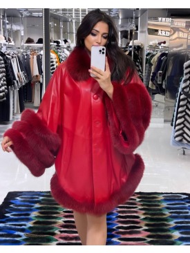FOX FUR & LEATHER JACKET