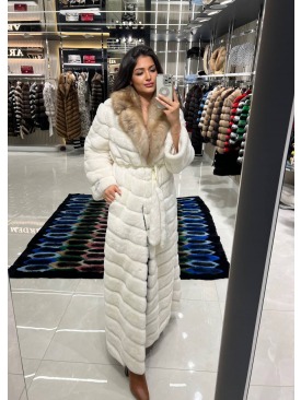 WHİTE REX - MARTEN FUR COAT 